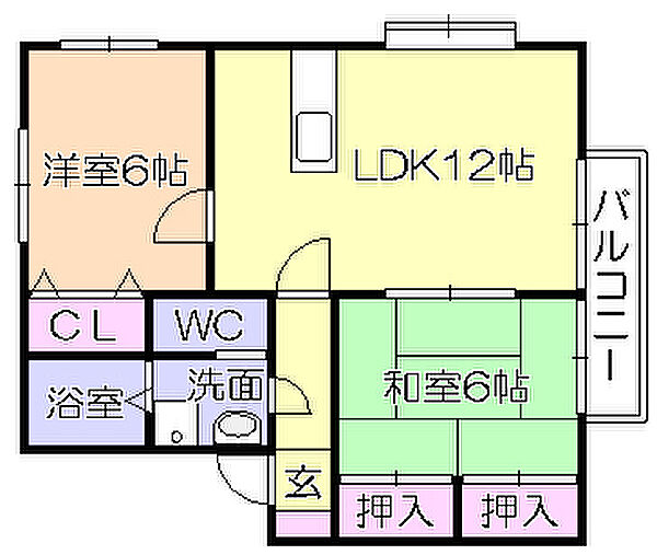 メゾネット公園通サウスサイド 101｜福岡県久留米市通外町(賃貸アパート2LDK・1階・56.10㎡)の写真 その2