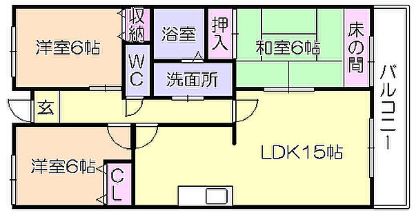 ルネス国分 103｜福岡県久留米市国分町(賃貸マンション3LDK・1階・75.60㎡)の写真 その2