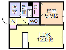 GS野中 102 ｜ 福岡県久留米市野中町（賃貸マンション1LDK・1階・42.29㎡） その2