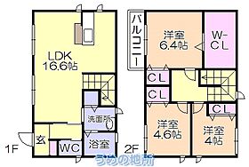 ハッピーヴィレッジC棟  ｜ 福岡県久留米市合川町（賃貸一戸建3LDK・--・81.56㎡） その2