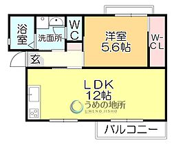 ローレルハイツ南薫 201 ｜ 福岡県久留米市南薫町（賃貸アパート1LDK・2階・42.40㎡） その2