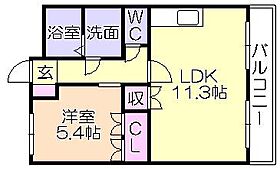 VientoI 105 ｜ 福岡県久留米市山本町豊田（賃貸アパート1LDK・2階・41.04㎡） その2