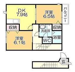 間取図画像 2DK