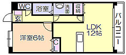 グランドゥール 1LDKの間取図画像