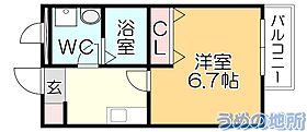 ガーデンヒルズマリア前 101 ｜ 福岡県久留米市津福本町（賃貸マンション1K・1階・24.15㎡） その2