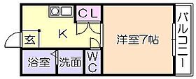 ロックフィル日ノ出 202 ｜ 福岡県久留米市日ノ出町（賃貸マンション1K・2階・23.70㎡） その2