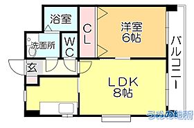 サンピーノ 401 ｜ 福岡県久留米市新合川１丁目（賃貸マンション1LDK・4階・38.86㎡） その2