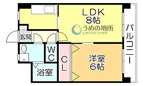 サンピーノ 302 ｜ 福岡県久留米市新合川１丁目（賃貸マンション1LDK・3階・38.86㎡） その2