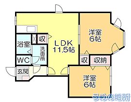 グリ-ンヒル山下A 101 ｜ 福岡県八女郡広川町大字新代（賃貸アパート2LDK・1階・50.00㎡） その2