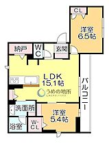 モンレーヴ本町A 202 ｜ 福岡県久留米市本町（賃貸マンション2LDK・2階・64.11㎡） その2