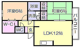 パ-クヒル西町A 203 ｜ 福岡県久留米市西町（賃貸アパート2LDK・2階・62.00㎡） その2