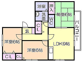 パ-クヒル西町A 101 ｜ 福岡県久留米市西町（賃貸アパート3LDK・1階・66.00㎡） その2