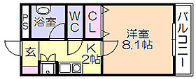 Le Confort 102 ｜ 福岡県久留米市小森野５丁目（賃貸アパート1K・2階・24.90㎡） その2