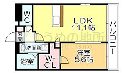 ソフィア21合川 1LDKの間取図画像