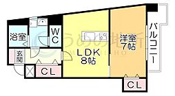 久留米ビル 1LDKの間取図画像