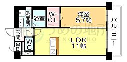 サンスクエア2 1LDKの間取図画像