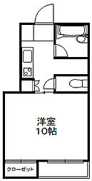ハイデルベルク 1Kの間取図画像