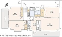 コスモつきみ野プライムコート 3LDKの間取図画像