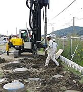 当社では全ての現場で地盤調査を実施しております。（スウェーデン式サウンディング調査）当社基準に満たない場合は全て地盤改良工事を施しております。