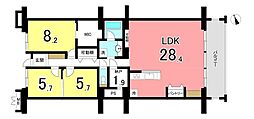 レインボーティアラ瀬戸 3SLDKの間取図画像
