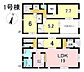 間取り：1号棟　4LDK+S　土地面積223.19m2　建物面積100.44m2