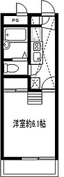 リピーチ川向ウエスト 1Kの間取図画像