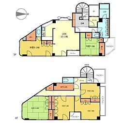 東京メトロ丸ノ内線 方南町駅 徒歩6分の賃貸マンション 5階6LDKの間取り