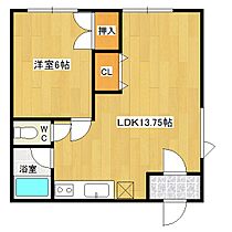 コーポラスウイング H ｜ 北海道北見市美芳町５丁目5番3号（賃貸アパート1LDK・2階・49.40㎡） その2