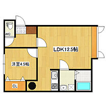 バン・ベール 203 ｜ 北海道北見市公園町39番地52（賃貸アパート1LDK・2階・42.82㎡） その2