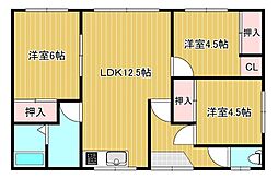 末広町169−58貸室 2階3LDKの間取り