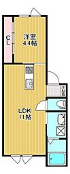LaLuce 1LDKの間取図画像
