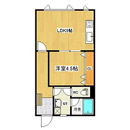 E♯ 1LDKの間取図画像