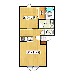 COREHOUSE 1LDKの間取図画像