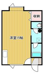 すどうハイツ2 ワンルームの間取図画像