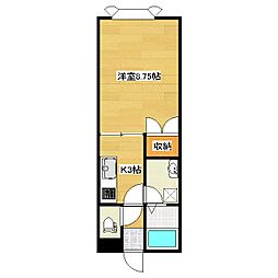 エデンとん田東町一番館 1Kの間取図画像