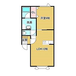 スペースC 1LDKの間取図画像