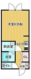 アールオーユー 1Kの間取図画像