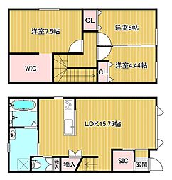 ルクス 3LDKの間取図画像