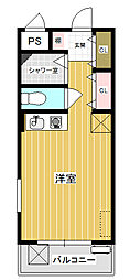 ダイドーメゾン芦屋 ワンルームの間取図画像
