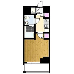 プレール・ドゥーク大崎 1Kの間取図画像