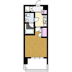 レジディア新宿御苑 1Kの間取図画像