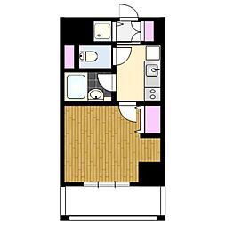 レジディア東品川 1Kの間取図画像
