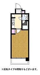 プレールドゥーク南品川 4階1Kの間取り