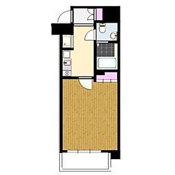スカイコート新宿壱番館 1Kの間取図画像