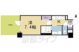 ベラジオ雅び烏丸十条 1Kの間取図画像