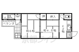 第一ニューグリンハウス杉 2Kの間取図画像