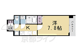 ファステート京都洛南エリーゼ 1Kの間取図画像