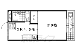 シャルム西川 1DKの間取図画像