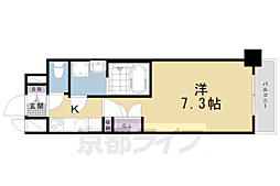 エスリード烏丸五条駅前 1Kの間取図画像