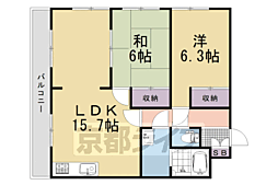 グッドマンション 2LDKの間取図画像
